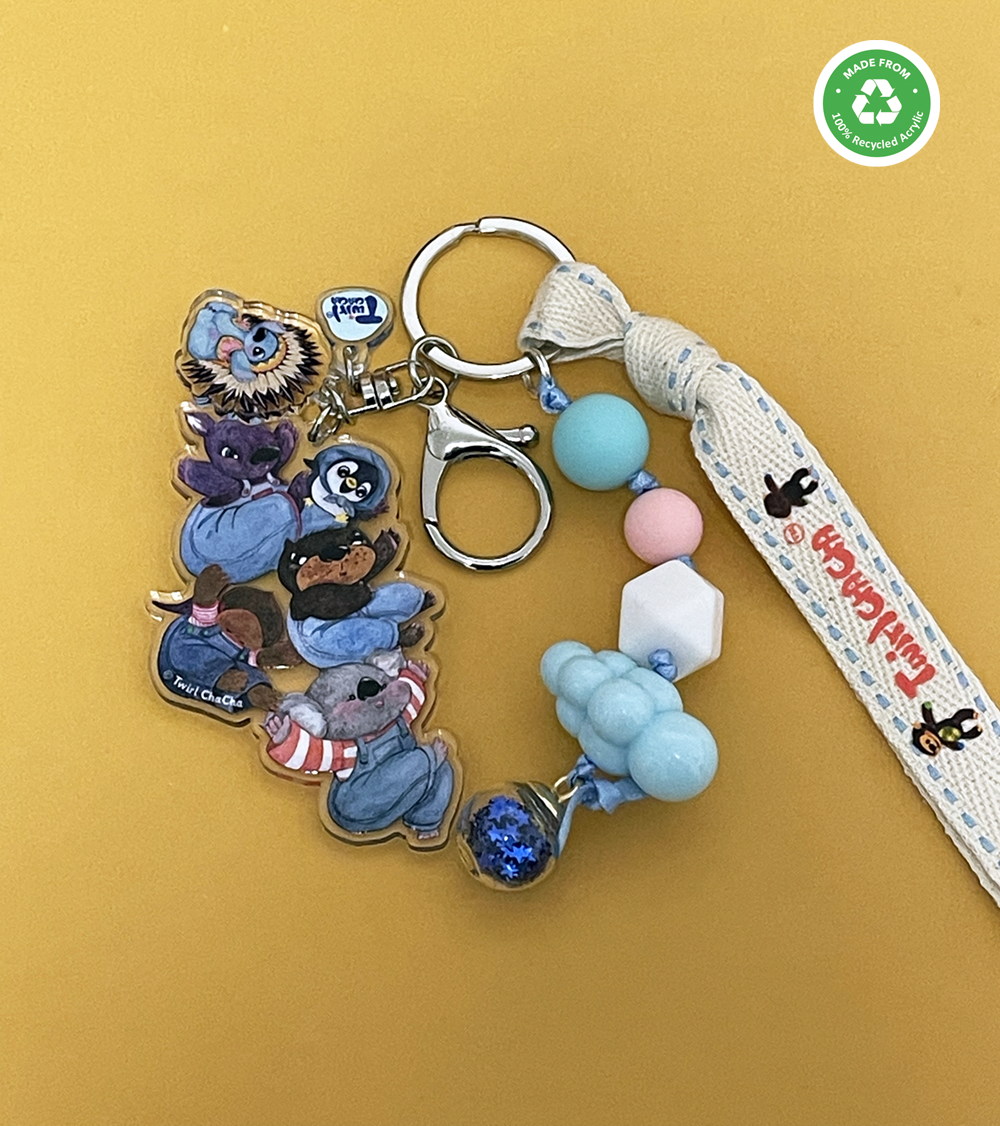 Happy Denim Together Keychain!!!