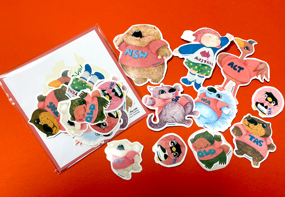 Vinyl Die Cut Stickers - 10 pcs