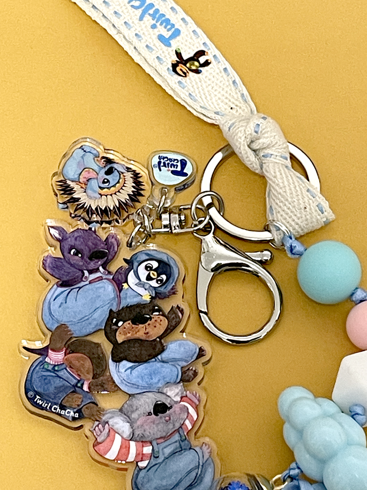 Happy Denim Together Keychain!!!