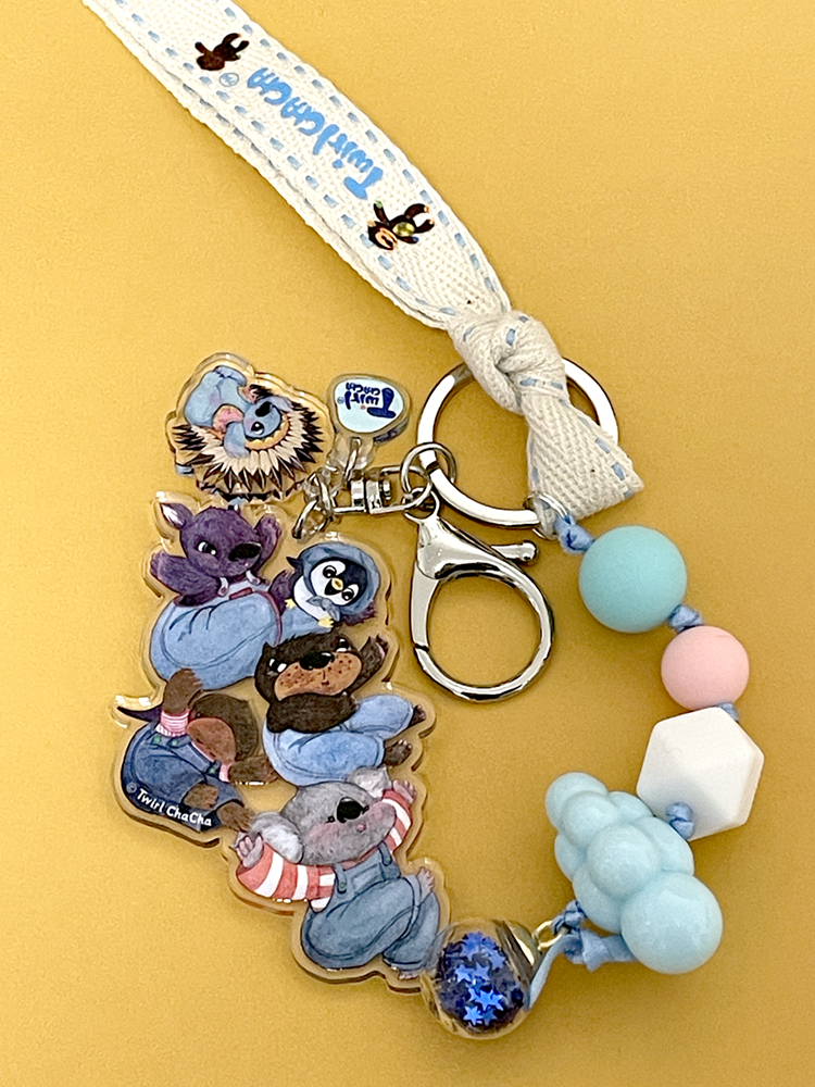 Happy Denim Together Keychain!!!