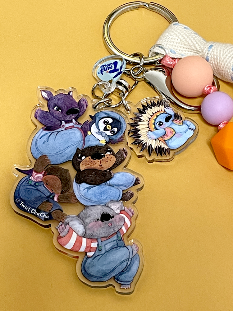 Happy Denim Together Keychain!!!